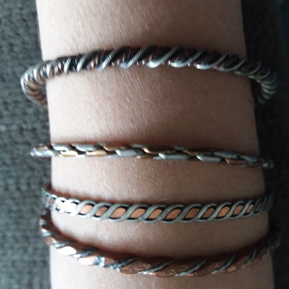 Jewelry - Vintage copper bracelets set of 4